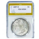 1897-O Morgan Silver Dollar PGA MS64