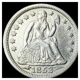 1853 Arrows Seated Liberty Dime NEARLY  UNCIRCULA