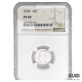 1959 Roosevelt Dime NGC PF69