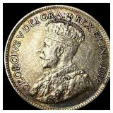 1917-C Newfoundland Silver 25 Cents CLOSELY UNCIRC