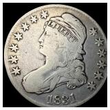 1831 Capped Bust Half Dollar LIGHTLY CIRCULATED