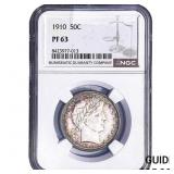 1910 Barber Half Dollar NGC PF69
