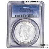 1878 Rev. 1879 Morgan Silver Dollar PCGS MS64