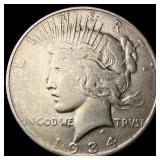 1934 Peace Silver Dollar ABOUT UNCIRCULATED
