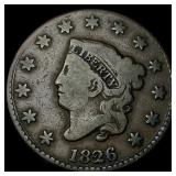 1826 Coronet Head Large Cent LIGHTLY  CIRCULATED