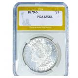 1879-S Morgan Silver Dollar PGA MS64