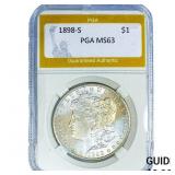 1898-S Morgan Silver Dollar PGA MS63