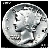 1916-D Mercury Dime NEARLY UNCIRCULATED