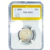 1856 Seated Liberty Quarter PGA AG03