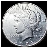 1923-S Silver Peace Dollar CLOSELY UNCIRCULATED