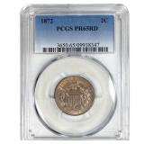 1872 Two Cent Piece PCGS PR65 RD