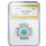 1903 Barber Quarter PGA MS62+ Monster