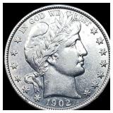 1902 Silver Barber Half Dollar CLOSELY UNCIRCULATE