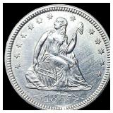 1855 Arrows Seated Liberty Quarter UNCIRCULATED