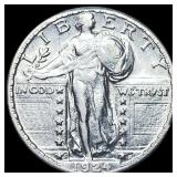1924-S Silver Standing Liberty Quarter CLOSELY UNC