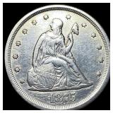 1875-S Silver Twenty Cents NEARLY  UNCIRCULATED