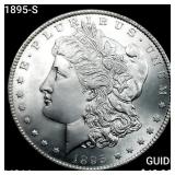 1895-S Morgan Silver Dollar CHOICE BU+