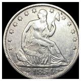 1854 Arrows Seated Liberty Half Dollar NEARLY  UN