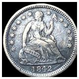 1842-O Silver Seated Liberty Half Dime NEARLY  UN