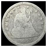 1843 Silver Seated Liberty Quarter NICELY  CIRCUL