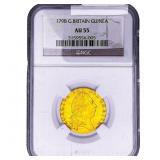1798 Great Britain Gold Guinea NGC AU55