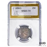 1894-S Barber Quarter PGA MS64+ FH