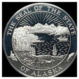 1976 State of Alaska Sterling Silver Medal  CLOSE
