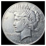 1935 Silver Peace Dollar NEARLY UNCIRCULATED