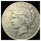 1934 Silver Peace Dollar LIGHTLY CIRCULATED