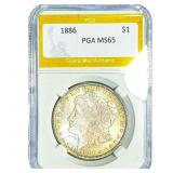 1886 Morgan Silver Dollar PGA MS65