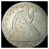 1855-O Arrows Silver Seated Liberty Half  Dollar