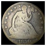 1850-O Seated Liberty Half Dollar CLOSELY UNCIRCU