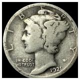 1921-S Silver Mercury Dime NICELY CIRCULATED