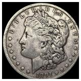 1891 Silver Morgan Dollar ABOUT UNCIRCULATED