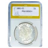 1882-CC Morgan Silver Dollar PGA MS63+