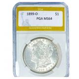 1899-O Morgan Silver Dollar PGA MS64