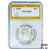 1939 Walking Liberty Half Dollar PGA MS67