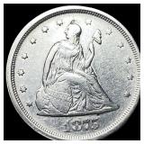 1875-S Silver Twenty Cents NEARLY UNCIRCULATED