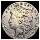 1891-CC Silver Morgan Dollar LIGHTLY CIRCULATED