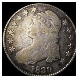 1830 Capped Bust Half Dollar LIGHTLY CIRCULATED