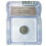 Roman Empire 27BC-476AD Bronze Coin ICG Genuine