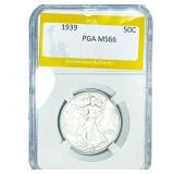 1939 Walking Liberty Half Dollar PGA MS66