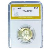 1948 Washington Silver Quarter PGA MS67