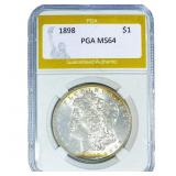 1898 Morgan Silver Dollar PGA MS64
