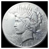 1928 Silver Peace Dollar ABOUT UNCIRCULATED