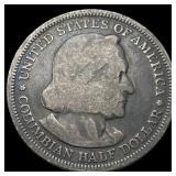 1893 Silver Columbian Half Dollar NEARLY UNCIRCULA