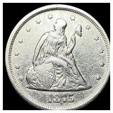 1875-S Silver Twenty Cents NEARLY  UNCIRCULATED