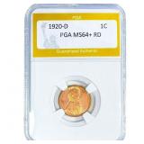 1920-D Wheat Cent PGA MS64+ RD