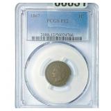 1867 Indian Head Cent PCGS F12