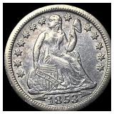 1853 Arrows Seated Liberty Silver Dime CLOSELY UNC